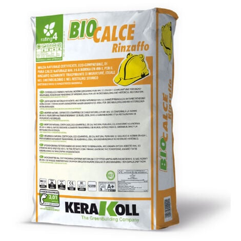 Kerakoll BIOCALCE RINZAFFO malta naturale certificata di pura calce 25 kg