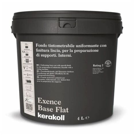 Kerakoll EXENCE BASE FLAT fondo uniformante finitura liscia 4 LT