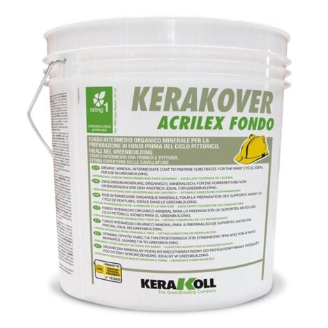 Kerakoll fondo intermedio organico minerale KERAKOVER ECO ACRILEX FONDO 14 lt - bianco