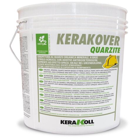 Kerakoll KERAKOVER QUARZITE idropittura al quarzo organica minerale 14 LT