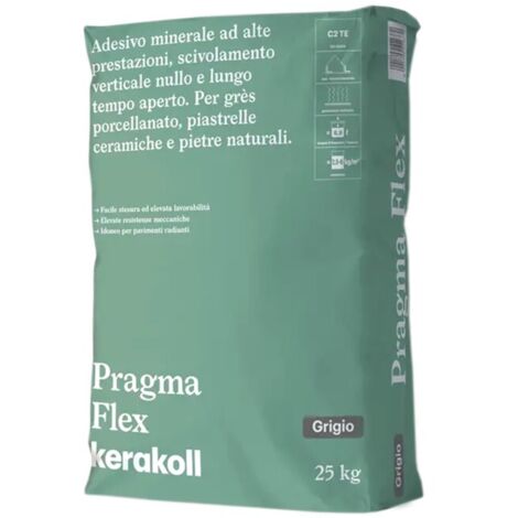 Kerakoll PRAGMA FLEX colla per gres ceramica pietre naturali 25 KG grigio