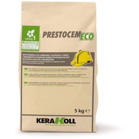 Kerakoll Prestocem Eco Malta 5 kg - Fissaggio ultrarapido - Tixotropica