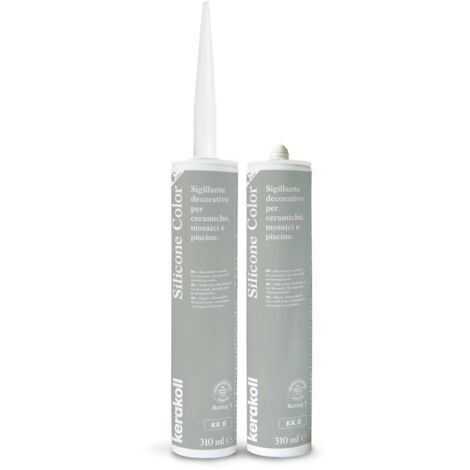 Kerakoll Silicone Color KK6 310ml - Sigillante siliconico Grigio - Impermeabile e resistente UV