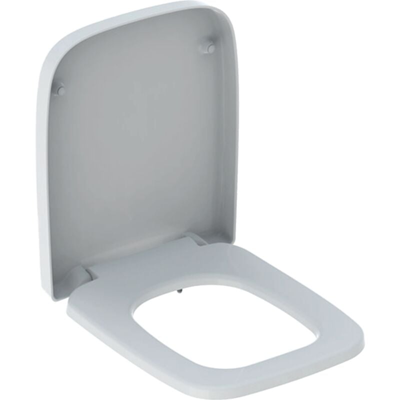 Abattant wc Geberit renova plan forme rectangulaire, fixation par le dessus, blanc brillant Geberit