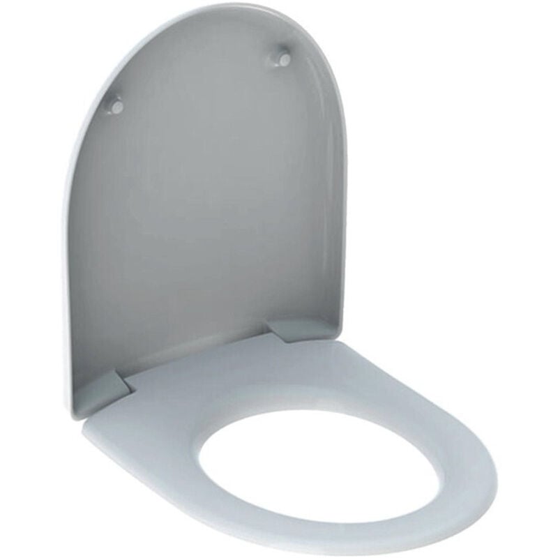 Abattant wc renova compact amovible, avec couvercle charnières inox blanc Geberit