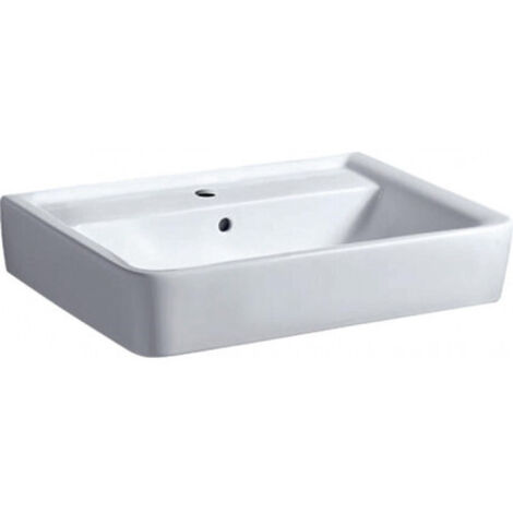 Keramag Renova Nr.1 Plan Lavabo 65x48cm, avec trou pour robinet, avec trop-plein, Coloris: Blanc - 222265000