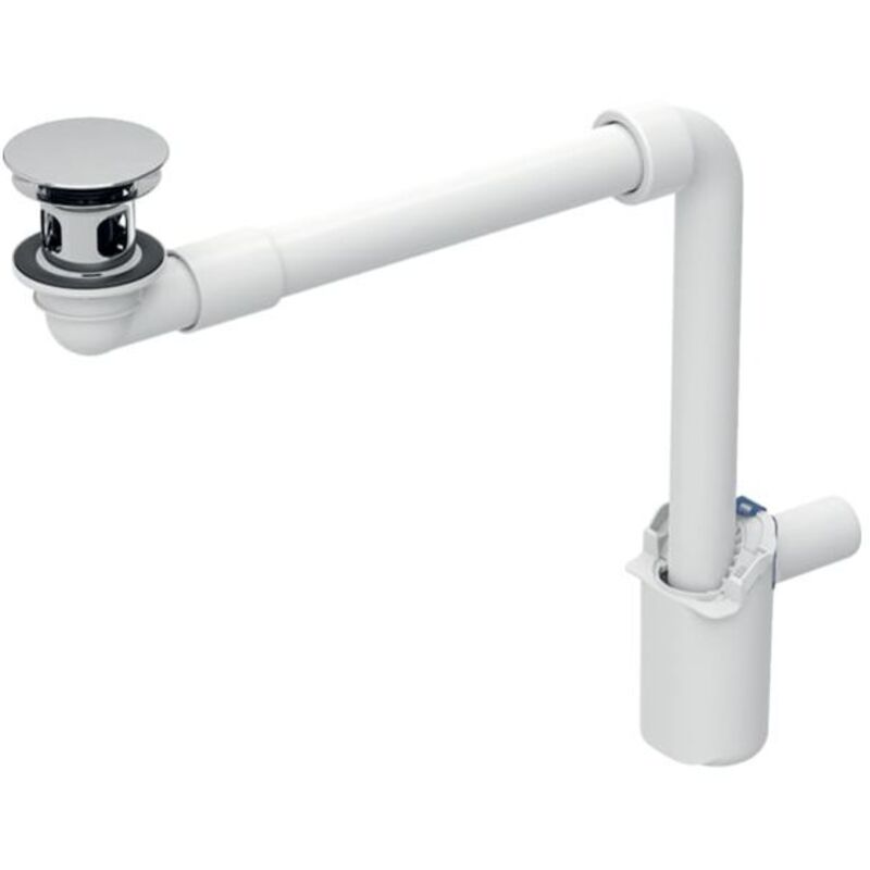 Geberit Accessoires - Siphon de lavabo gain de place, avec vidage pour les lavabos sans trop-plein, chrome 152.091.21.1