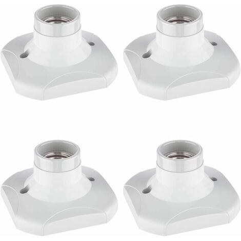 Keramik E27 Lampenfassung, 4 Stück E27 Lampenfassung Sockel für E27 Lampenfassung Wandlampenfassung, Weiß