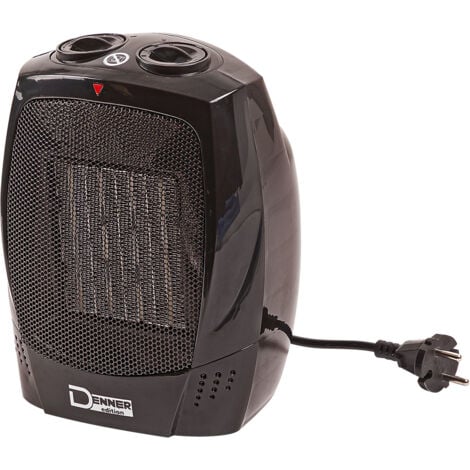DENNER-EDITION Keramik Heizer Heizlüfter Heizgebläse Elektroheizer Heizgerät KH1500S schwarz