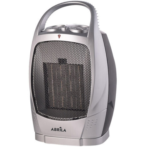 Keramik-Heizlüfter 1500 W Schwarz/Silber Oszillierend 2 Leistungen 3 Funktionen Termost.reg. Kippschutz 29x18,5x15cm