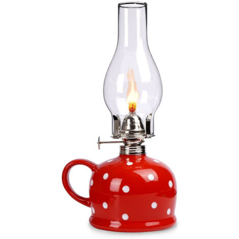 Keramik-Öllampe TECKA 530 ml, 28,5 cm