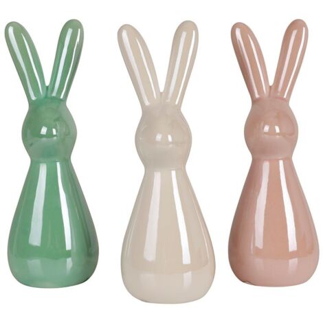 Keramik Osterhase Figur Innendekoration Haushalt Regal Tisch Ostern Fensterbrett