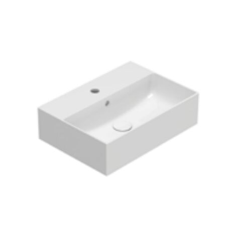 CERAMICA GLOBO Keramik-Waschtisch 51x37 cm Globo T-EDGE IN051BI Weiß - Keramik