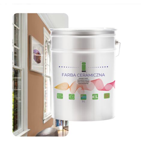 Keramikbraune Wandfarbe, abwaschbar, Dunkelcapuccino, 5 l