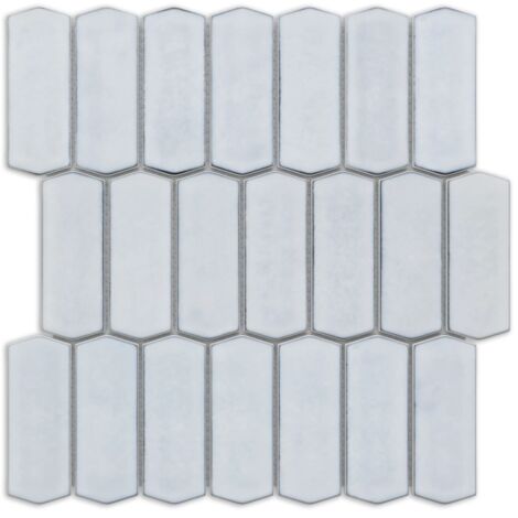 Keramikmosaik auf Netz für Bad oder Küche 29.7cm x 28.8cm - Caotic grey