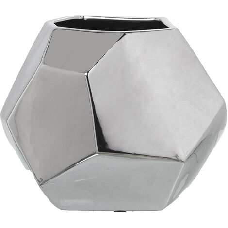Keramikvase 22 cm Silber 26x26x22cmpour alle Stile, um zu Hause eine Note zu verleihen