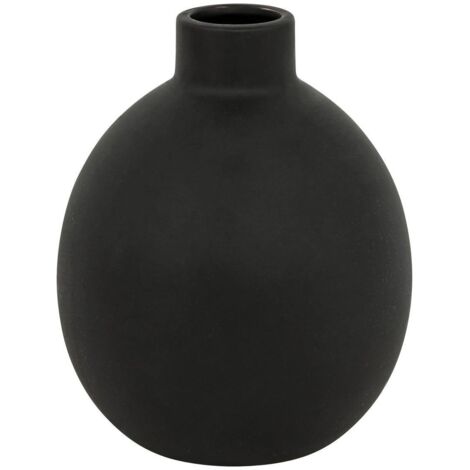 Keramikvase Rily Schwarz H18cm - Atmosphera créateur d'intérieur