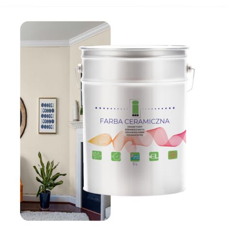 Keramikwandfarbe, abwaschbar, Creme, 5 l, Fabrikverkauf
