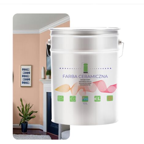 Keramikwandfarbe, abwaschbar, hellbeige, 10 l, Hersteller