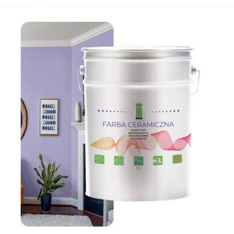 Keramikwandfarbe, abwaschbar, helllila, 5 l, fleckenabweisend