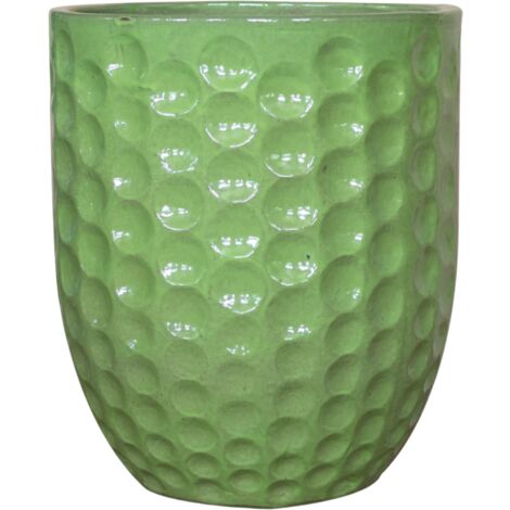 Keramischer Blumentopf MEROVEE - Olivgrün - Ø 55 cm Höhe 65 cm