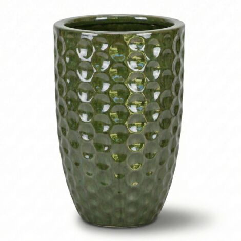 Keramischer Blumentopf MEROVEE - Tropisch Grün - Ø 23 cm ↑ 35 cm