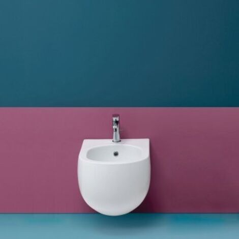 Kerasan flo bidet sospeso 54 cm bianco lucido con wb9n antiurto acustico