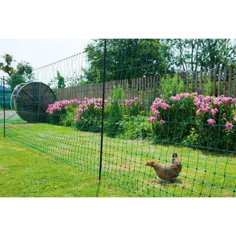 Kerbl 292276 - Rete per pollame, 50 m, 106 cm, a punta, senza corrente, colore: Verde