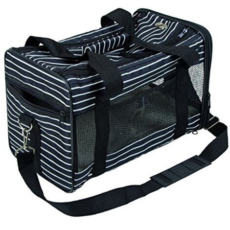 Kerbl - Borsa da Viaggio Cuba, 40 x 26 x 28 cm, Colore: Nero/Bianco