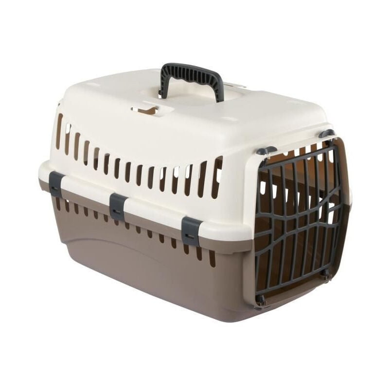 Box de transport Expedition pour chien - 48x32x32cm - Creme et taupe - Kerbl