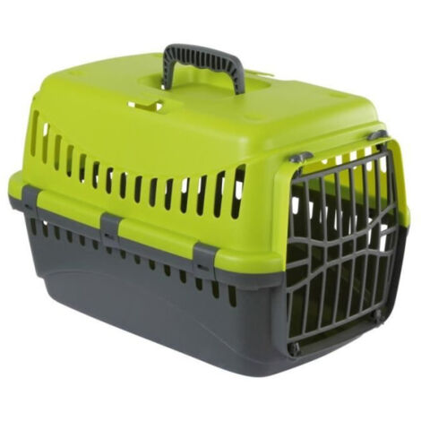 KERBL - Box de transport pour chien - KERBL - Expedition - PVC haute qualité - 48x32x32cm - Vert et gris foncé