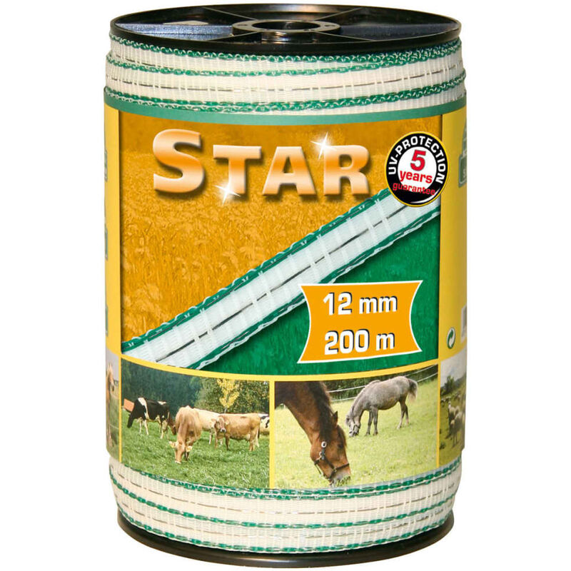 

Cinta conductora para Cerca Eléctrica Star PE 200 m 12 mm 441501 - Blanco - Kerbl