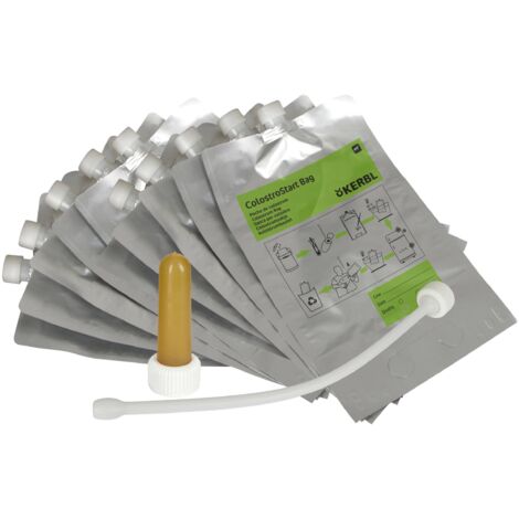 KERBL Colostartart Set 10 (10 sacs de Colostro 4L + 1 Tetin + 1 Sonde Drench)