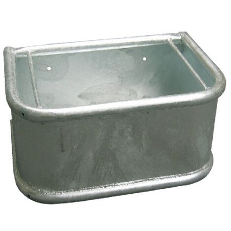 KERBL Comedero Galvanizado Rectangular, Bordes de Seguridad