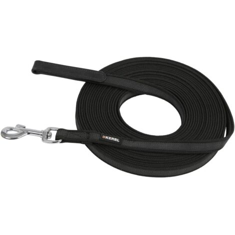 Kerbl Correa de remolque para perro 10 m goma negra 81045