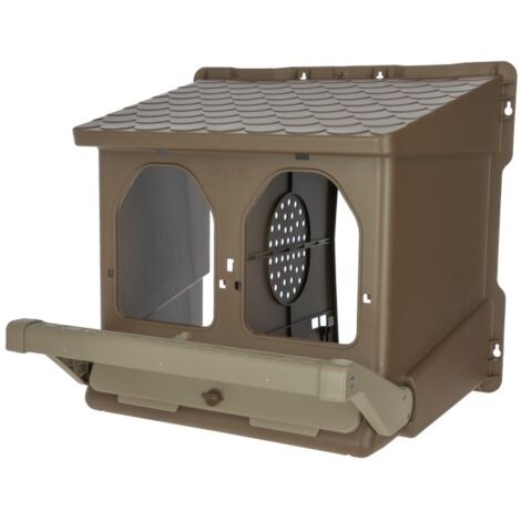 KERBL Doppellegenest Nestbox recyceltem Kunststoff Eierablage Braun 73146/1
