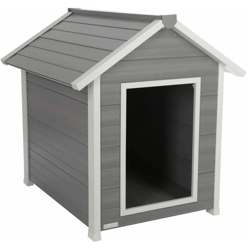 

Kerbl ECO Caseta para perros Hendry gris y blanca 88x98x101 cm - Gris