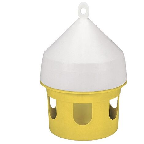 Kerbl -Feeder fÐ©r Tauben, Plastik, Gelb und WeiÂ¤, Kapazitt 5 Liter