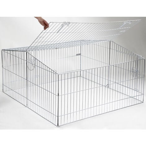 Kerbl Freilaufgehege Gehege für große Kanninchen + Hasen, Maße 115x115 cm