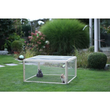 Kerbl Freilaufgehege Vario Freigehege mit Maschendraht, 120x120x59 cm