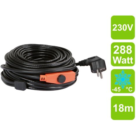 KERBL Frostschutz-Heizleitung mit Thermostat Länge 18 m, frostfrei bis -45° C