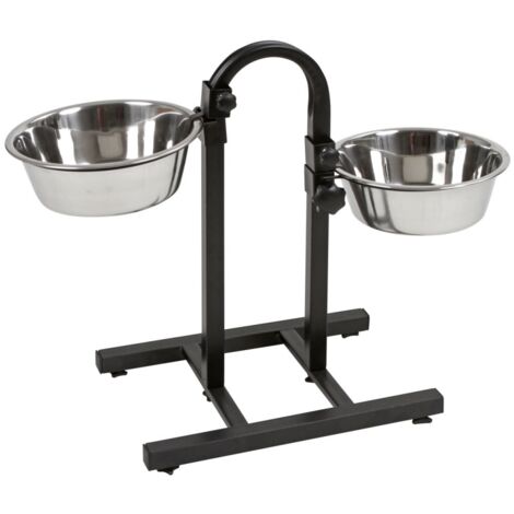 Kerbl Futterbar Deluxe (Fassungsvermögen pro Napf 2800 ml, höhenverstellbar)