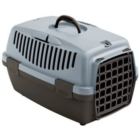 Kerbl Gulliver 1 Transportbox (für Katzen, 48x32x31cm, blau/braun)