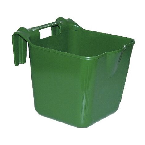 Kerbl Hangon 8L -Feeder zum Aufhngen, plastische Aufpralldicht, mit Haken, grÐ©n, kreisfrmig, mit Griff, 27 x 35 x 25 cm, 8 l