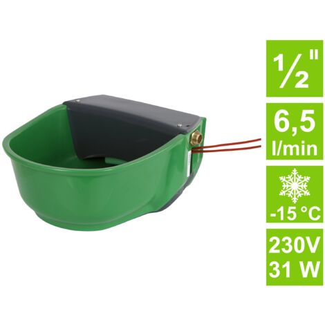 Kerbl Heizbares Schwimmer-Tränkebecken (Wassertränke aus Kunststoff, Tiertränke)