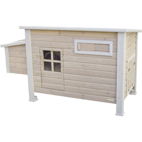 GOMEZ Y CRESPO Kerbl Hühnerstall Emma Maße 146x74x85 cm, mit Schiebefenster für Luftzirkulation