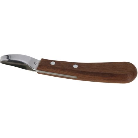 Kerbl Huf- und Klauenmesser ProfiLoop 55×12mm klinge, zweischneidig, Holzgriff