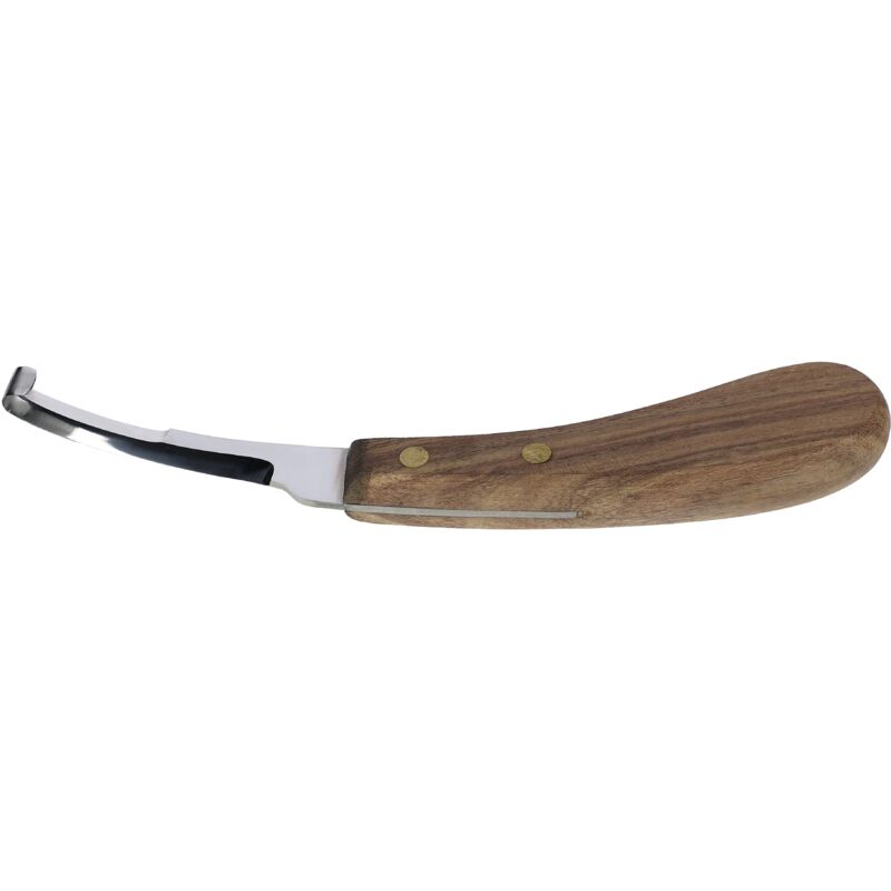 Hufmesser Zweischneidig, 85x12mm Klinge, Rostfrei, Ergonomischer Holzgriff - Kerbl