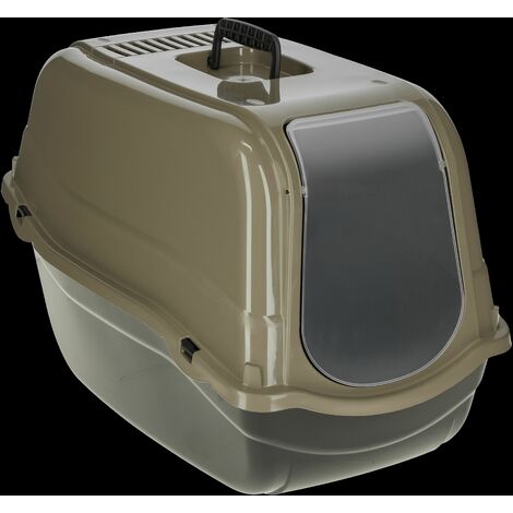 Kerbl Katzentoilette Emma Eco  (mit Filter, braun/schwarz, 57x39x41 cm) 80980