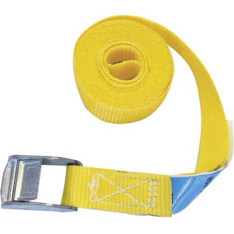 Kerbl Klemmschlossgurt – Gelb 5 m (Maße 25 mm x 5 m, Zugkraft 400 kg) 3761